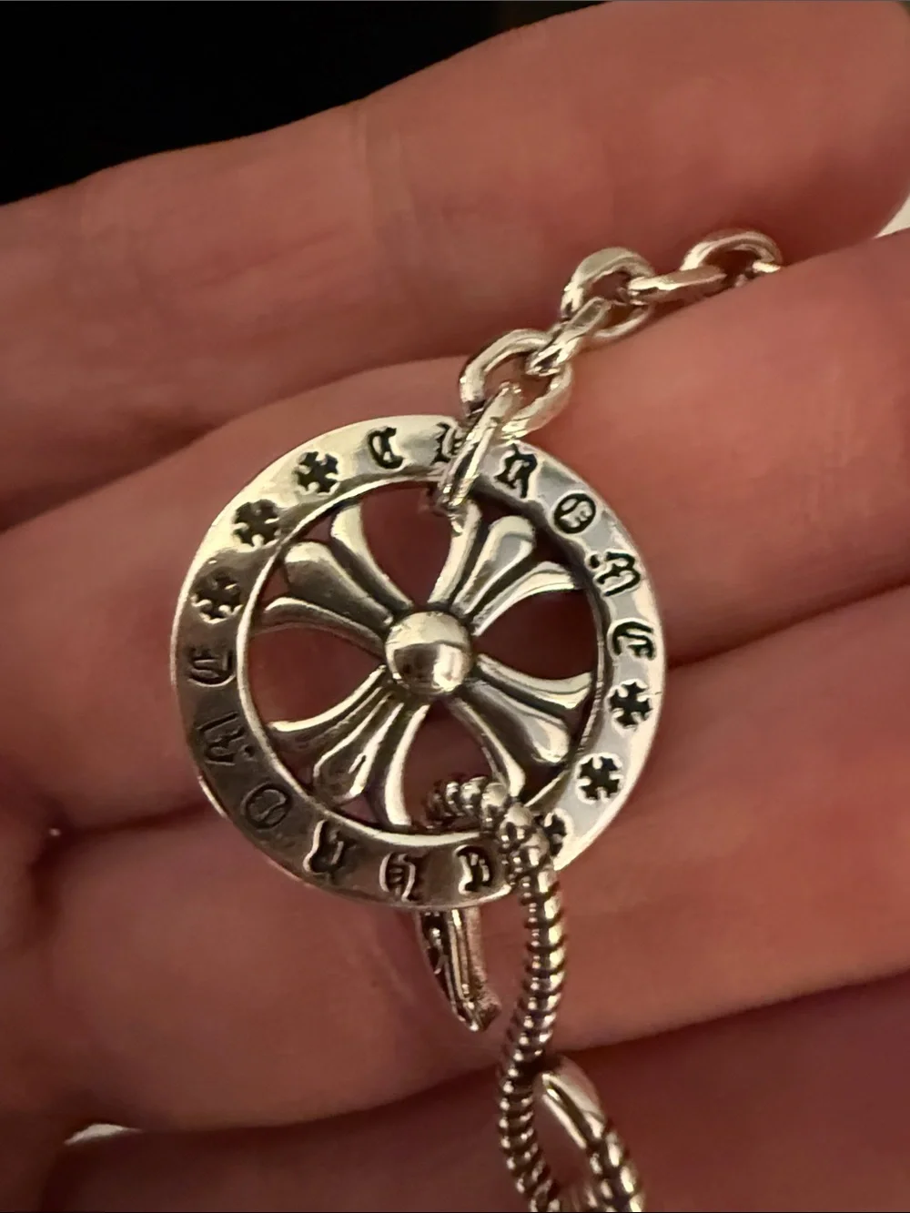 Chrome Hearts Silver Sword Pendant Necklace
